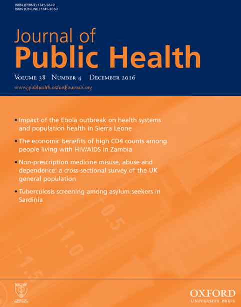 Journal of Public Health : Volume 38, Number 3, 1 September 2016